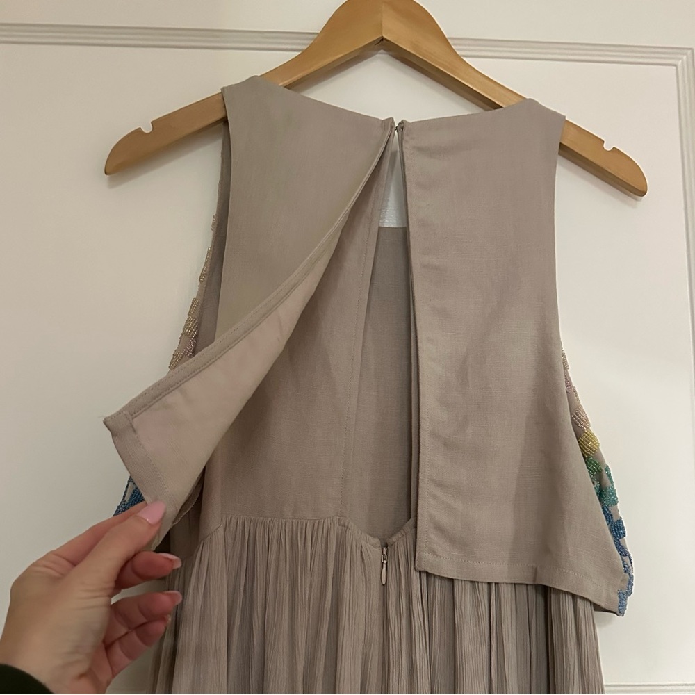 Mara Hoffman Linen Beaded Gown Maxi Dress Rainbow - Picture 7 of 10